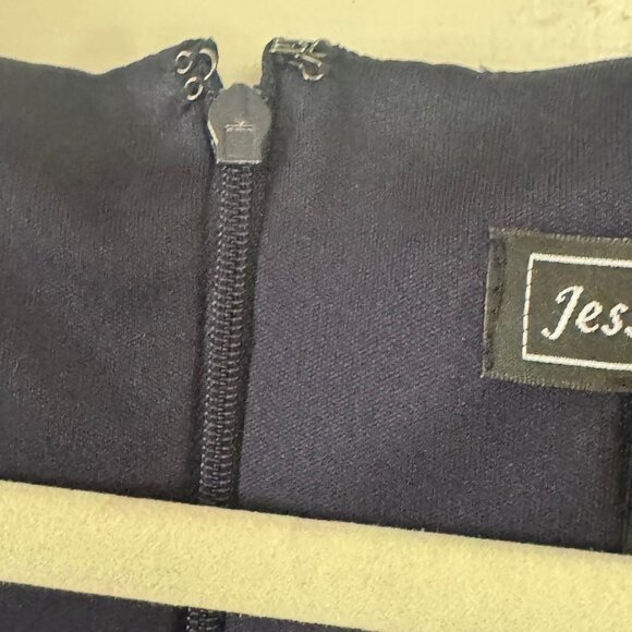 Jessica Howard Womens Navy Blue White Stripe Pantsuit Size 10 - Picture 10 of 15